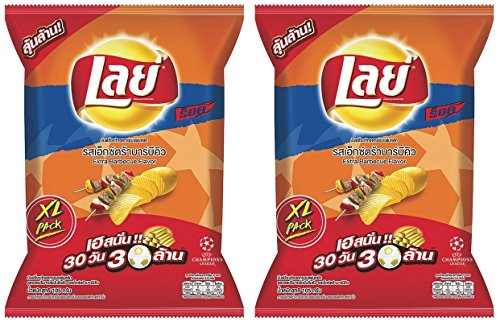 0803805501334 - LAYS ROCK EXTRA BARBECUE FLAVORED POTATO CHIPS (PACK OF 2 X 3.9 OZ. / 110 G.) XL PACK SHIP WITH TRACKING NUMBER