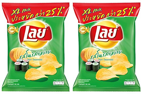 0803805552008 - LAYS CLASSIC NORI SEAWEED (PACK OF 2 X 3.70 OZ. / 105 G.) FAMILY PACK SHIP WITH TRACKING NUMBER
