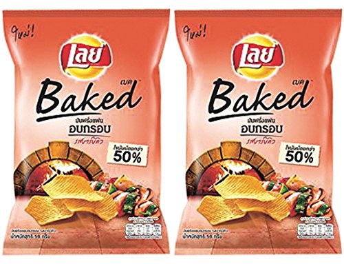 0803805592127 - LAYS BAKED BARBECUE BBQ (PACK OF 2 X 2 OZ. / 59 G.) LESS THAN 50% FAT, SHIP WITH TRACKING NUMBER