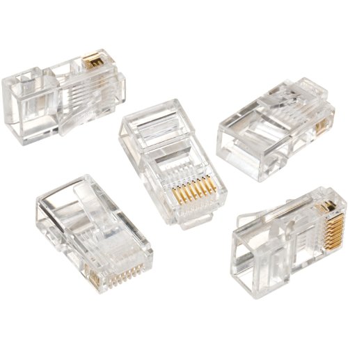0803982918468 - IDEAL RJ45 8P8C MOD PLUG (CARD OF 50) HOME AUDIO CROSSOVER, CLEAR (85-396)