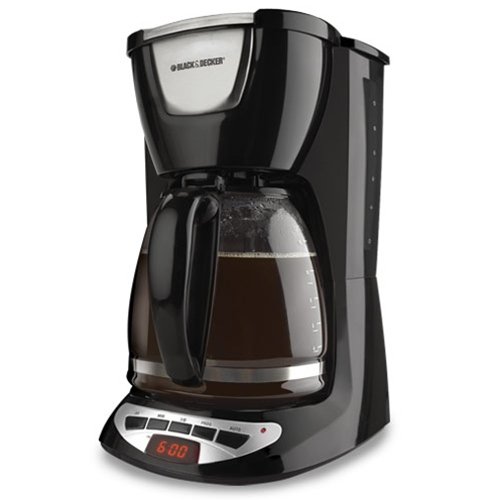 0803983122208 - BLACK & DECKER DCM100B 12-CUP PROGRAMMABLE COFFEEMAKER WITH GLASS CARAFE, BLACK
