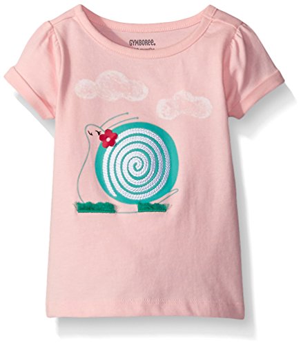 0804410134023 - GYMBOREE BABY PINK SNAIL GRAPHIC TEE, ALMOND BLOSSOM, 6-12 MONTHS