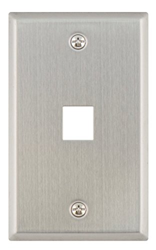 0804428008439 - ON-Q/LEGRAND WP3401SS 1 PORT SINGLE GANG WALL PLATE, STAINLESS STEEL