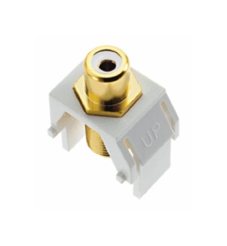 0804428025160 - ONQ / LEGRAND WP3461WH KEYSTONE RCA TO FCONNECTOR, WHITE