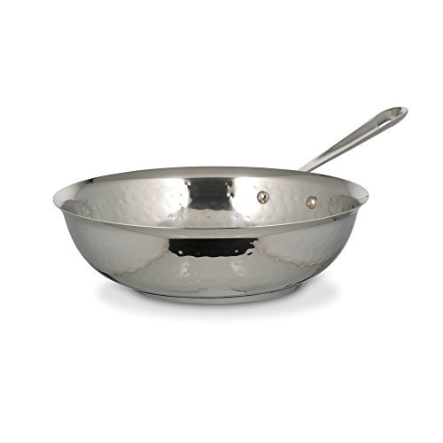 0804476087479 - BON CHEF 60005HF STAINLESS STEEL INDUCTION BOTTOM CUCINA 10 STIR FRY PAN, HAMMERED FINISH, 2-1/2 QUART CAPACITY, 17-45/64 LENGTH X 10-19/64 WIDTH X 2-51/64 HEIGHT
