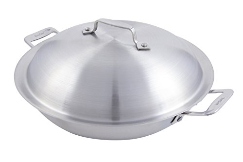 0804476087752 - BON CHEF 60015 STAINLESS STEEL INDUCTION BOTTOM CUCINA 12 CHEF'S PAN WITH LID AND 2 SIDE HANDLES, 3-1/2 QUART CAPACITY, 14-29/32 LENGTH X 12 WIDTH X 6-13/64 HEIGHT