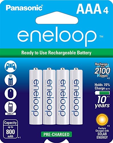 0804482209742 - PANASONIC BK-4MCCA4BA ENELOOP AAA 2100 CYCLE NI-MH PRE-CHARGED RECHARGEABLE BATTERIES, PACK OF 4