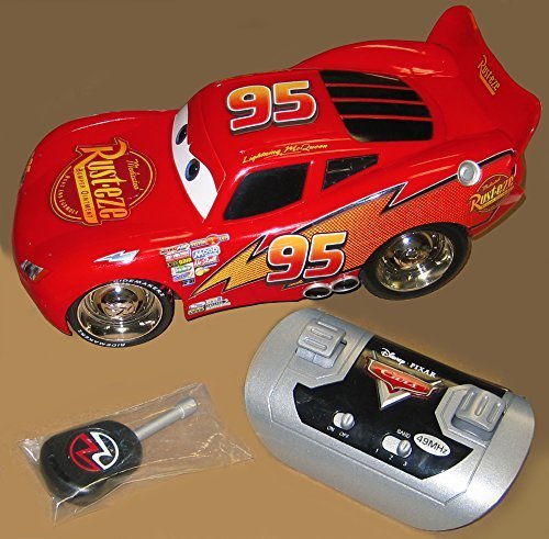 0804551232886 - LIGHTNING MCQUEEN RUST-EZE DISNEY CARS 2 BY RIDEMAKERZ 1:18 SCALE REMOTE COTROL R/C ASSEMBLED CUSTOM CAR WITH ENGINE ROARING