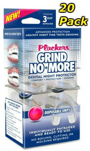 0804879390947 - PLACKERS MOUTH GUARD GRIND NO MORE DENTAL NIGHT PROTECTOR (20 PACK)