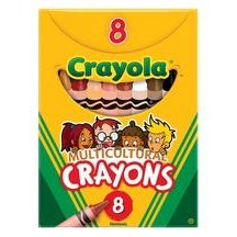 0804993398591 - CRAYOLA 52008W MULTICULTURAL CRAYONS, 8 SKIN TONE COLORS/BOX