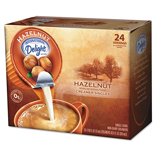0804993479894 - INTERNATIONAL DELIGHT COFFEE CREAMER, HAZELNUT, .44 OZ LIQUID, 24/BOX