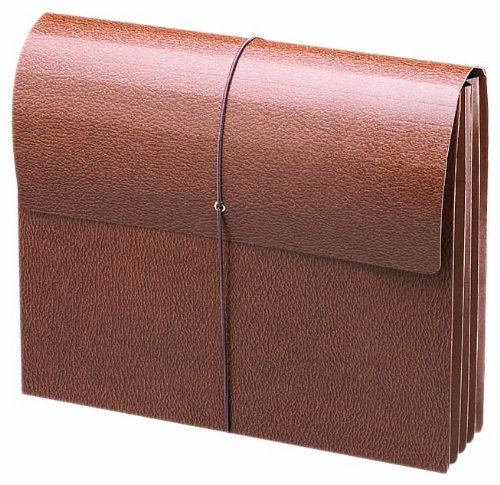 0804993649891 - SMEAD EXPANSION WALLETS, LETTER, 3 1/2 INCH, LEATHER-LIKE REDROPE