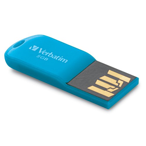 0804993692903 - VERBATIM STORE 'N' GO MICRO 8 GB USB 2.0 FLASH DRIVE, BLUE 47425