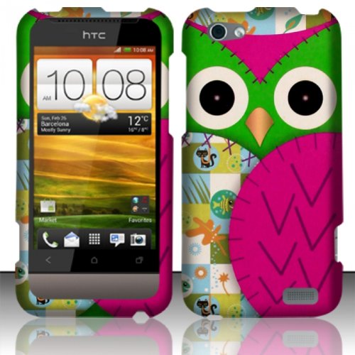 0805070335638 - FOR HTC ONE V (VIRGIN MOBILE) RUBBERIZED DESIGN COVER - OWL