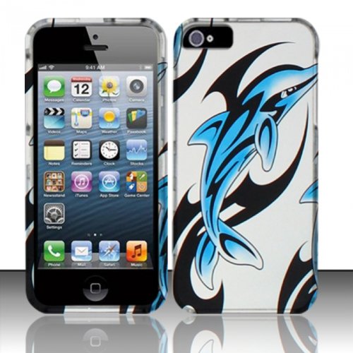 0805070349888 - FOR IPHONE 5 - RUBBERIZED DESIGN COVER - DOLPHIN