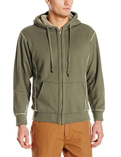 0805099448524 - STANLEY ZIP FRONT SHERPA LINED HOODIE M, OLIVE