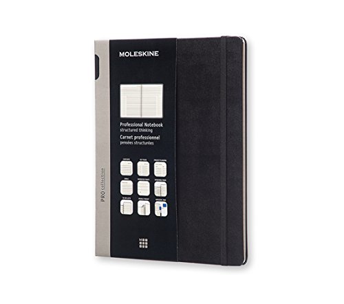 8051272891355 - MOLESKINE PRO COLLECTION PROFESSIONAL NOTEBOOK, EXTRA LARGE, BLACK, HARD COVER (