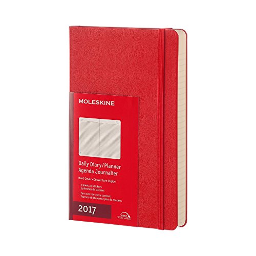 8051272893212 - MOLESKINE 2017 DAILY PLANNER, 12M, LARGE, SCARLET RED, HARD COVER (5 X 8.25)