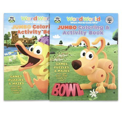 0805219140000 - WORDWORLD JUMBO COLORING AND ACTIVITY BOOK SET (2 COLORING BOOKS)