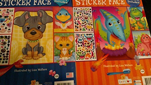 0805219903148 - BENDON STICKER FACE ACTIVITY BOOK (ASSORTED, STYLES & QUANTITIES VARY) SILLY PETS AND / OR WACKY DINOS