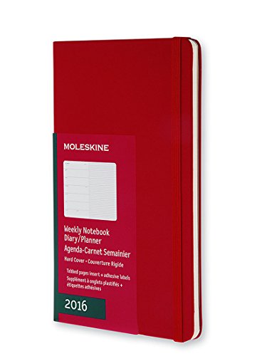 8052204400270 - MOLESKINE 2016 WEEKLY NOTEBOOK, 12M, POCKET, SCARLET RED, HARD COVER (3.5 X 5.5)