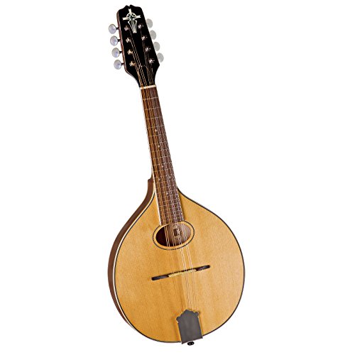 0805232171623 - TRINITY COLLEGE TM-250 STANDARD CELTIC MANDOLIN WITH HARDSHELL CASE - NATURAL TOP