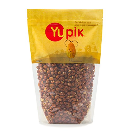 0805509000106 - YUPIK NUTS UNSALTED ROASTED RED SKIN PEANUTS, 2.2 LB