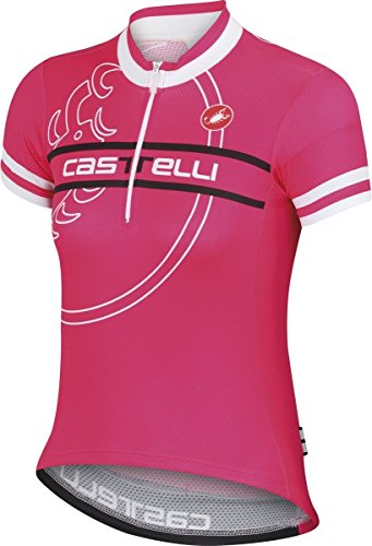 8055688077464 - CASTELLI 2015 SEGNO KID CHILDREN'S/YOUTH SHORT SLEEVE CYCLING JERSEY - A15076 (RASPBERRY - YOUTH S)