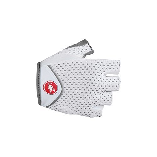8055688211172 - CASTELLI TESORO CYCLING GLOVE - WOMEN'S SIZE L COLOR WHITE/COOLGREY