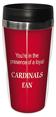 0805866241020 - TREE-FREE GREETINGS SG24102 CARDINALS BASEBALL FAN SIP 'N GO STAINLESS STEEL LINED TRAVEL TUMBLER, 16-OUNCE