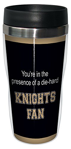 0805866243864 - TREE-FREE GREETINGS SG24386 KNIGHTS COLLEGE FOOTBALL FAN SIP 'N GO STAINLESS STEEL LINED TRAVEL TUMBLER, 16-OUNCE