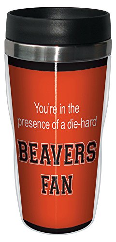 0805866245301 - TREE-FREE GREETINGS SG24530 BEAVERS COLLEGE FOOTBALL FAN SIP 'N GO STAINLESS STEEL LINED TRAVEL TUMBLER, 16-OUNCE
