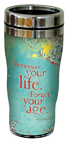 0805866255607 - TREE-FREE GREETINGS 25560 ANGI AND SILAS REMEMBER YOUR LIFE SIP 'N GO STAINLESS LINED TRAVEL MUG, 16-OUNCE
