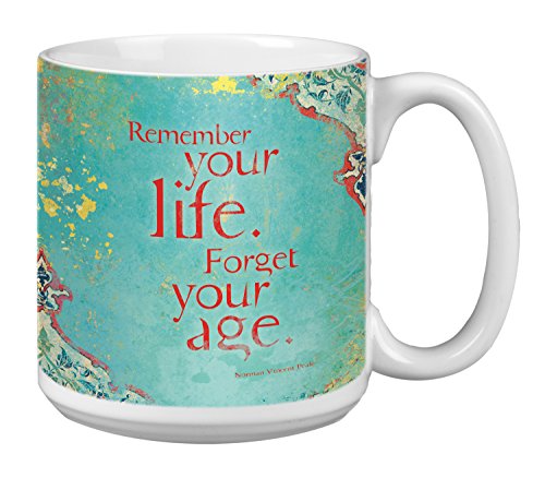 0805866295603 - TREE-FREE GREETINGS EXTRA LARGE 20-OUNCE CERAMIC COFFEE MUG, REMEMBER YOUR LIFE THEMED INSPIRING QUOTE ART (XM29560)