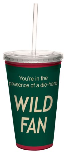 0805866341829 - TREE-FREE GREETINGS CC34182 WILD HOCKEY FAN ARTFUL TRAVELER DOUBLE-WALLED COOL CUP WITH REUSABLE STRAW, 16-OUNCE