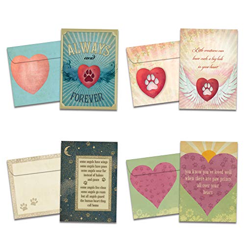 0805866540635 - TREE-FREE GREETINGS 16 PACK FOREVER FRIENDS PET SYMPATHY CARD ASSORTMENT & MATCHING ENVELOPES, MADE IN USA, 100% RECYCLED PAPER, 5”X7”, PET CONDOLENCE