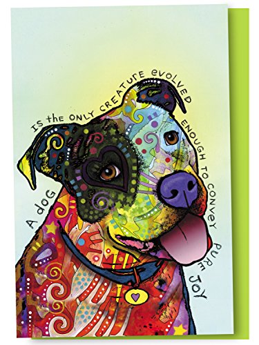 0805866562033 - TREE-FREE GREETINGS ECONOTES 12-COUNT NOTECARD SET WITH ENVELOPES, 4 X 6 INCHES, EVOLVED TO JOY THEMED DEAN RUSSO DOG ART