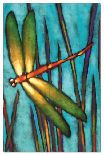 0805866665017 - TREE-FREE GREETINGS ECO NOTES 12 COUNT NOTECARD SET WITH ENVELOPES, 4X6 INCHES, BEAUTIFUL DRAGONFLY THEMED ROBERT ICHTER ART
