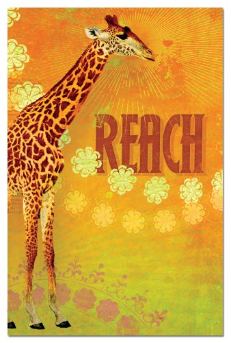 0805866665512 - TREE-FREE GREETINGS ECO NOTES 12 COUNT NOTECARD SET WITH ENVELOPES, 4X6 INCHES, REACH THEMED GIRAFFE ART