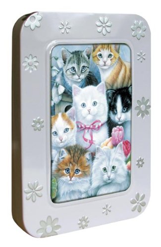 0805866760316 - TREE-FREE GREETINGS NOTEABLES NOTECARDS IN REUSABLE EMBOSSED TIN, 12 CARD ASSORTMENT, RECYCLED, 4 X 6 INCHES, CUDDLY KITTENS, MULTI COLOR