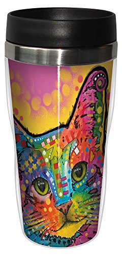 0805866781885 - TREE-FREE GREETINGS 78188 DEAN RUSSO CAT-TASTIC SIP 'N GO STAINLESS LINED TRAVEL MUG, 16-OUNCE
