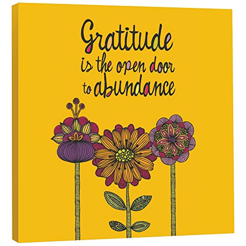 0805866855425 - TREE-FREE GREETINGS ECOART HOME DECOR WALL PLAQUE, 11.25 X 11.25 INCHES, GRATITUDE IS THE OPEN DOOR THEMED ART