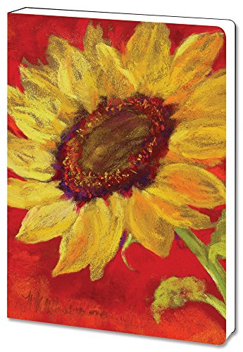 0805866885842 - TREE-FREE GREETINGS RECYCLED SOFT COVER JOURNAL, RULED, 5.5 X 7.5 INCHES, 160 PAGES, SUNFLOWER PRIMA DONNA THEMED NEL WHATMORE ART