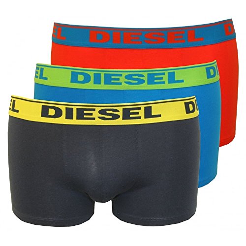 8058981156270 - DIESEL SHAWN FRESH & BRIGHT COTTON TRUNKS - 3 PACK (SB5IGAFN) M/RED/TURQUOISE/NAVY