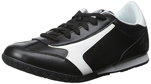 8059713537725 - DIESEL MEN'S CLAW ACTION S-ACTWINGS LEATHER FASHION SNEAKER, BLACK/WHITE, 12 M US