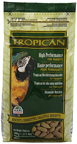 0080605805507 - TROPICAN HIGH PERFORMANCE PARROT BISCUIT 1.6 LB
