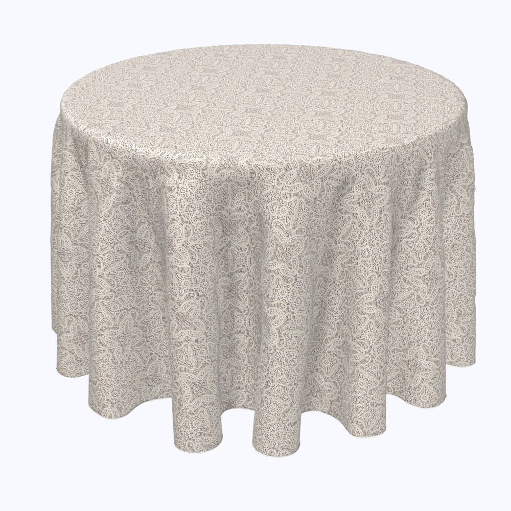 0080610276972 - ROUND TABLECLOTH, 100% POLYESTER, 120 ROUND, ABSTRACT DETAILED LACE