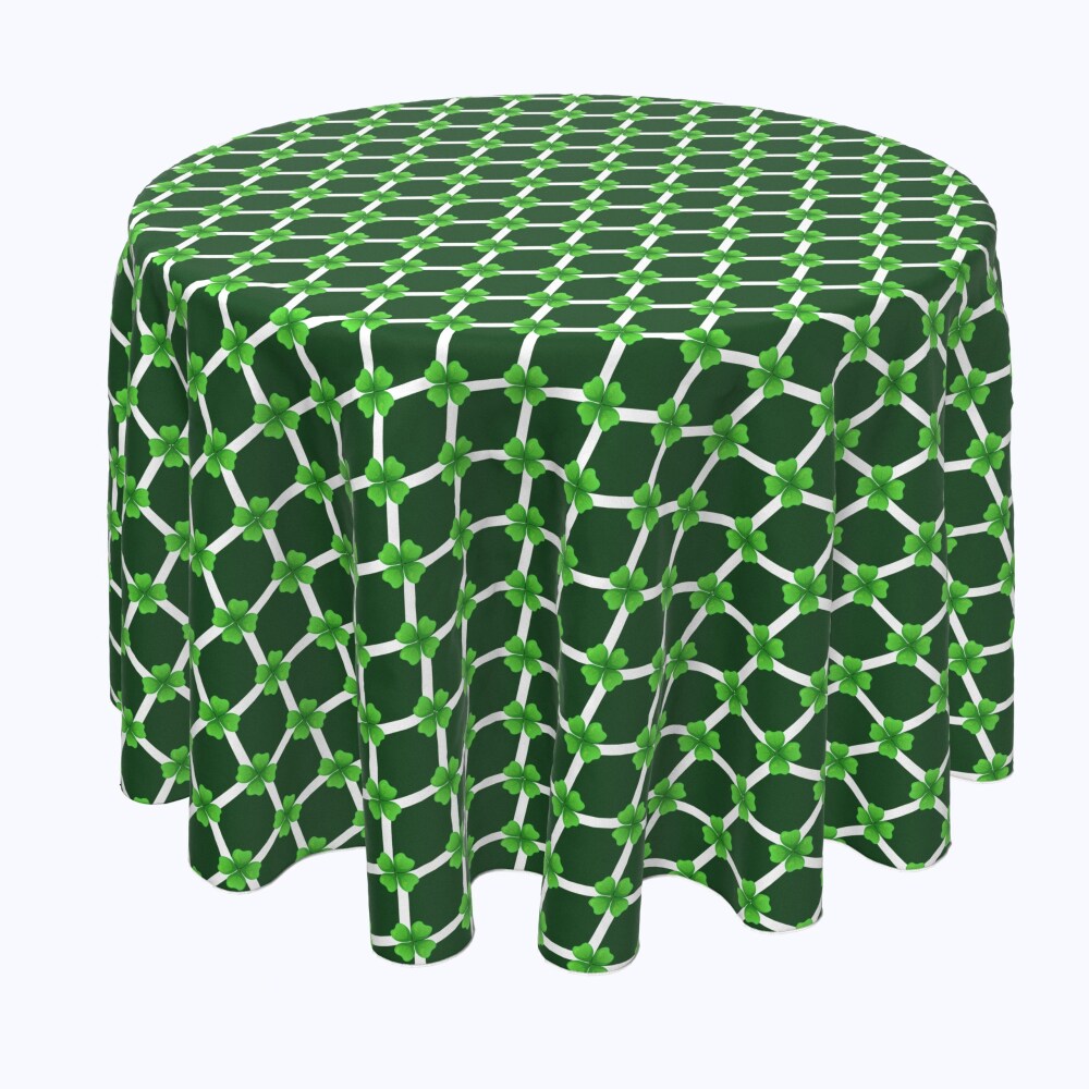 0080610279706 - ROUND TABLECLOTH, 100% POLYESTER, 102 ROUND, CLASSIC PADDY RHOMBUS