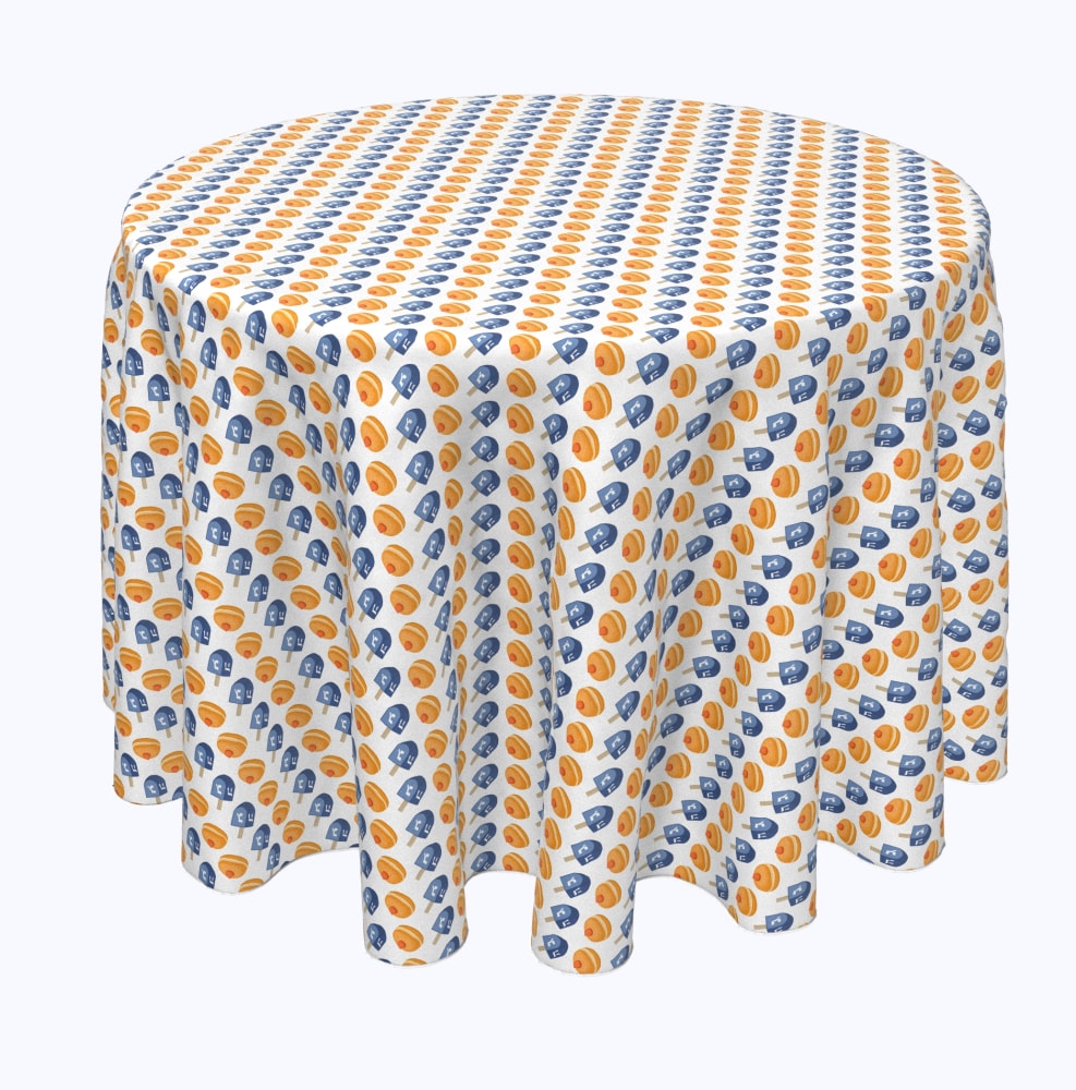 0080610283116 - ROUND TABLECLOTH, 100% POLYESTER, 120 ROUND, YUMMY DONUTS AND SEVIVONS