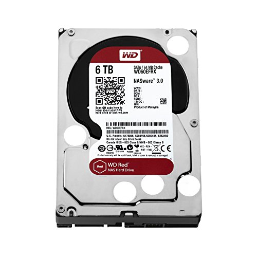 0806291844220 - WD RED 6TB NAS DESKTOP HARD DISK DRIVE - INTELLIPOWER SATA 6 GB/S 64MB CACHE 3.5 INCH - WD60EFRX